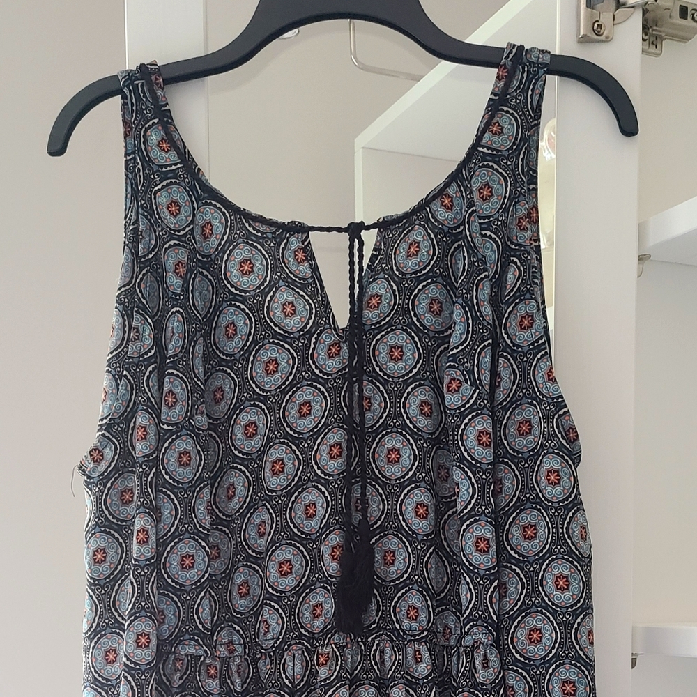 Elastic waist cold shoulder tunic